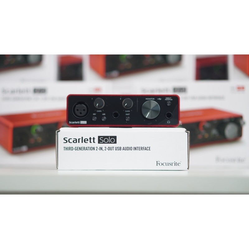 Sound Thu Âm Focusrite Scarlett Solo USB Audio Interface Gen 3