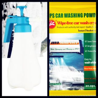 Combo bình tạo bọt cầm tay+ bột không chạm