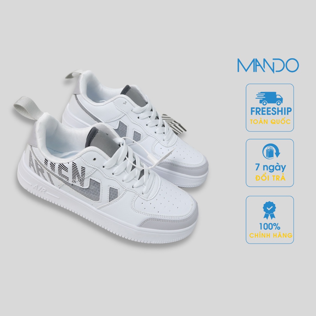 Giày Sneaker Thể Thao Trắng Nam Nữ MANDO Cổ ThấpĐế Cao Tăng Chiều Cao Kiểu Dáng Basic Unisex Thời Trang Hàn Quốc GTT008 | BigBuy360 - bigbuy360.vn