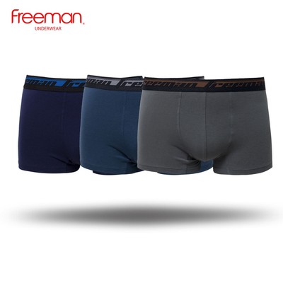 Quần boxer đùi chất liệu TC thiết kế đơn giản, thoải mái Freeman [Combo 3] 6528