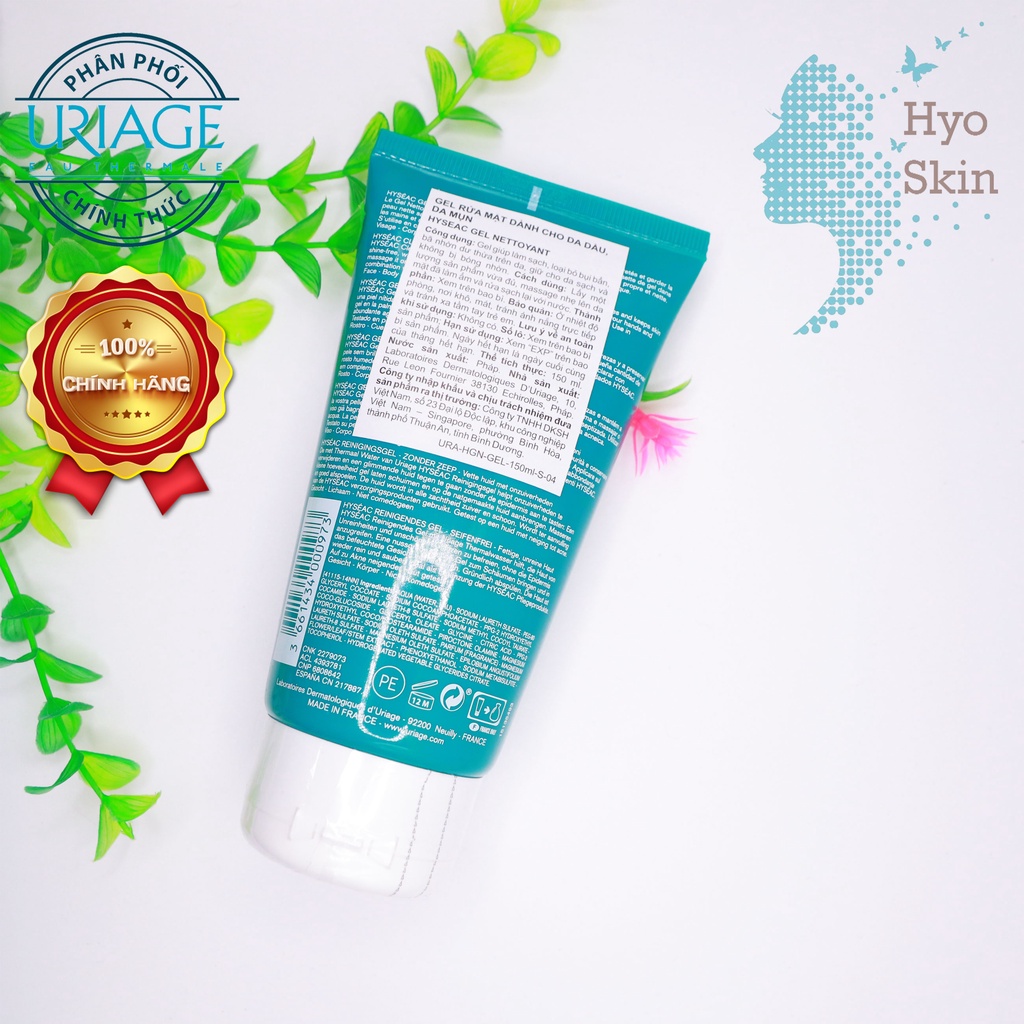 Sữa Rửa Mặt Cho Da Dầu Da Mụn Và Da Hỗn Hợp URIAGE HYSEAC GEL NETTOYANT 150Ml