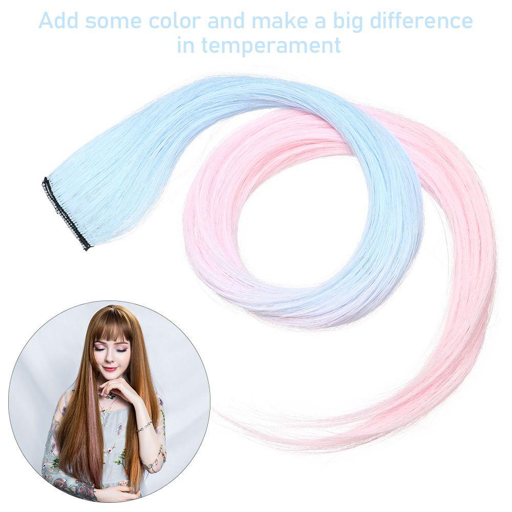 Bộ Tóc Giả Bằng Sợi Tổng Hợp Kháng Nhiệt Màu Sắc Gradient