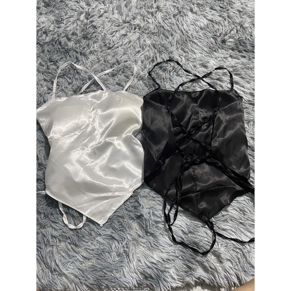 Áo kiểu yếm nữ phối đan dây lưng có mút ngực họa tiết beo + vằn