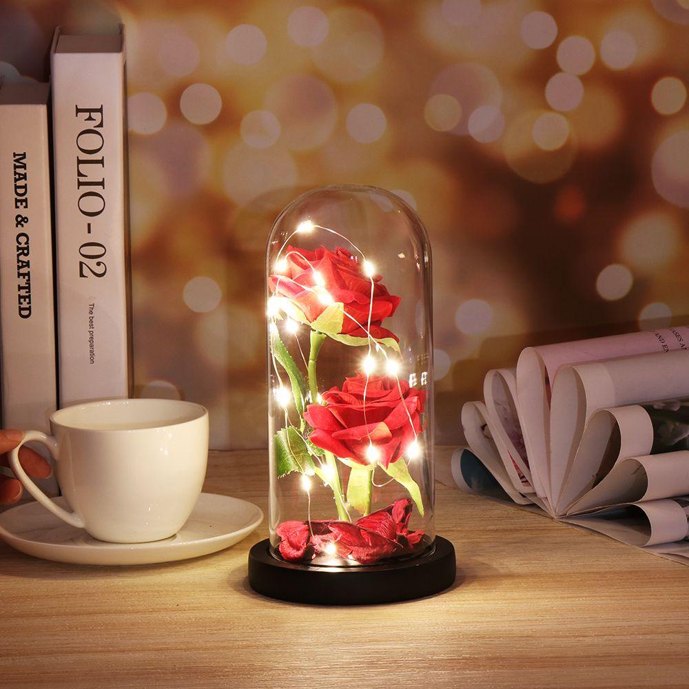 KUNHEV Đèn Lồng Hình Hoa Hồng Lãng Mạn Nhiều Màu Sắc