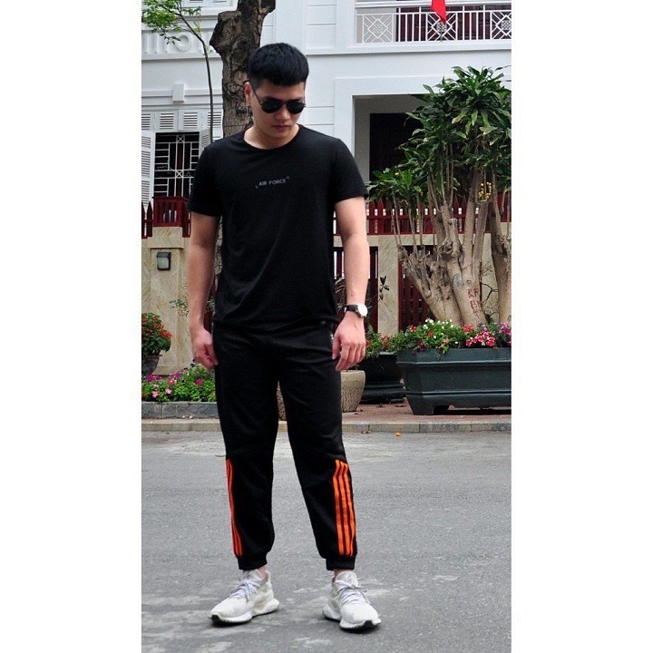 ⚡️ Xả Hàng Thể Thao Cao Cấp ⚡️ Quần Jogger Nam 3 Sọc Thu Đông Co Giãn Ống Suông kiểu phối sọc lững phong cách mới M00