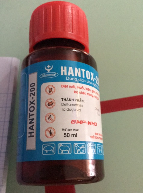 HANTOX 200 50ml - Pha nước loại trừ Ruồi, Muỗi, Ve, Bọ Chét , Mạt Gà