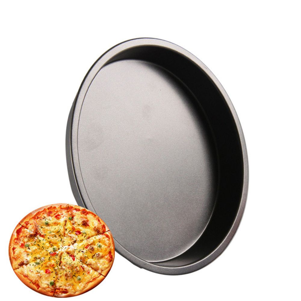 Chảo nướng bánh pizza bằng thép carbon chống dính màu đen cao cấp tiện dụng