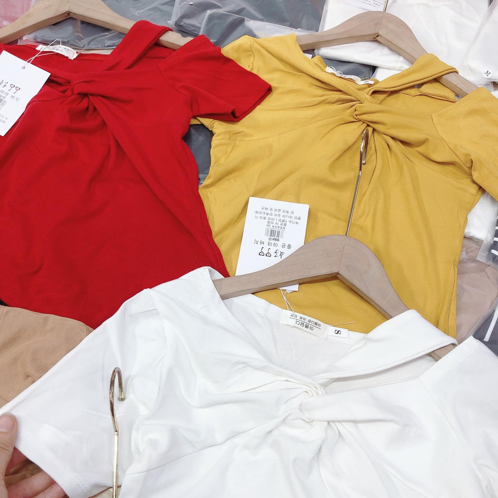 [Mã WASKT410K giảm 10K đơn 50K] Áo cộc zip xoắn cổ HỞ VAI( kèm ảnh thật,video) | BigBuy360 - bigbuy360.vn