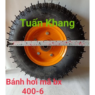 Bánh xe đẩy bơm hơi ,  xe rùa mã 400-6 có vòng bi ( bạc đạn)