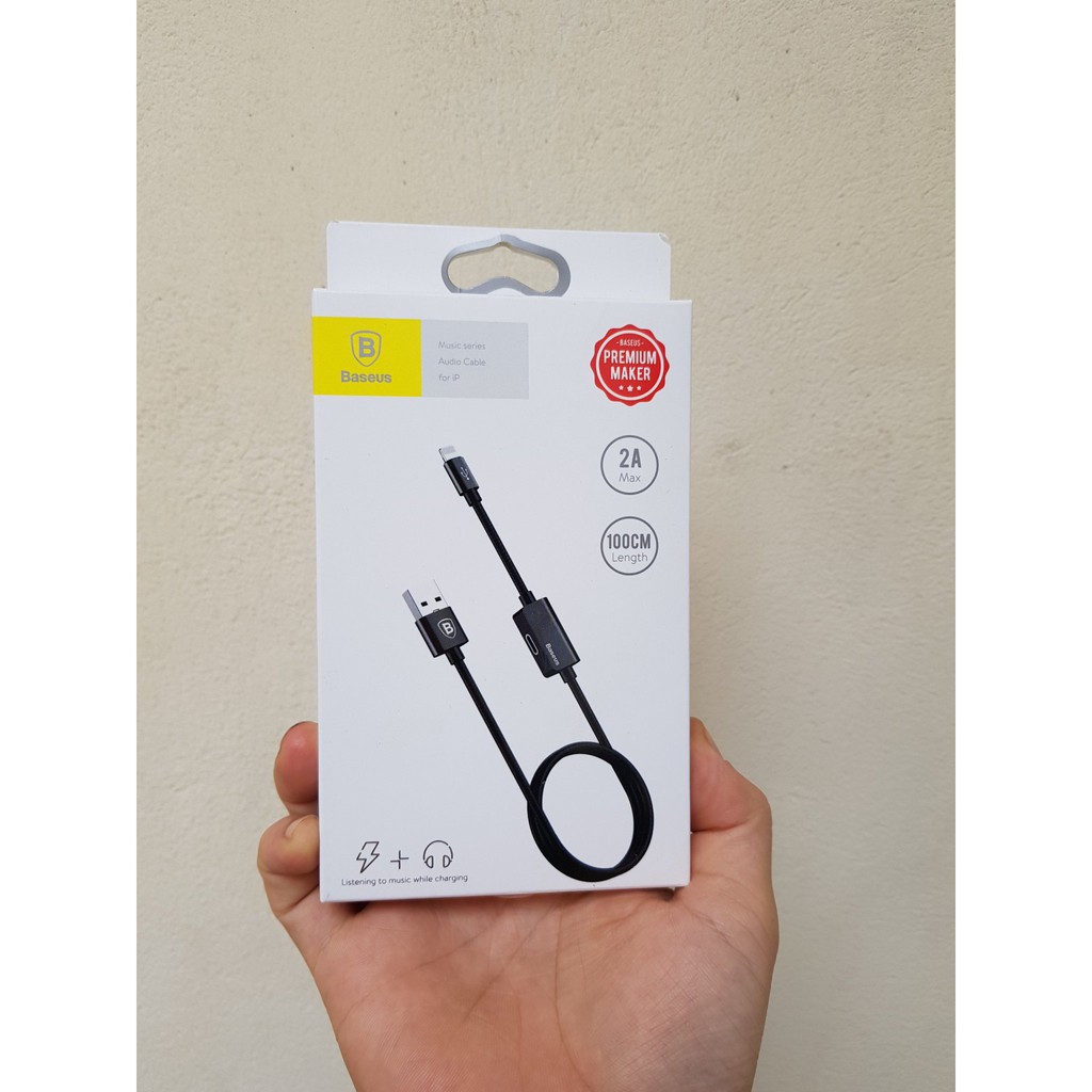 Cáp Sạc IPHONE 2 Cổng Lightning Chính Hãng Baseus - Vừa Sạc Vừa Chơi Game, Nghe Nhạc