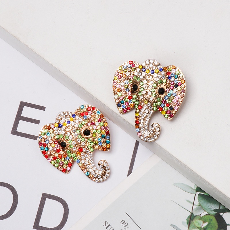 Bông Tai Hợp Kim Hình Voi Đính Đá Phong Cách Boho Cổ Điển Thời Trang Cho Nữ PD687