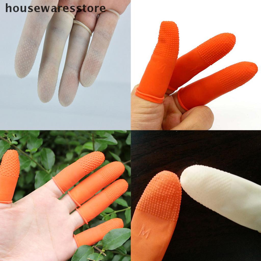 Bộ 100 Bọc Bảo Vệ Ngón Tay Bằng Cao Su Tự Nhiên Dày Dặn