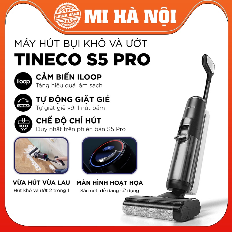 Tặng kèm quà- Máy hút bụi lau sàn khô ướt tự giặt giẻ Tineco S7 pro/ S5 Pro 2 / Tineco Floor One S3- Bản quốc tế