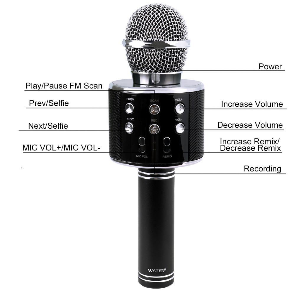 Mic karaoke KTC ko dây bluetooth WS858 WS-858