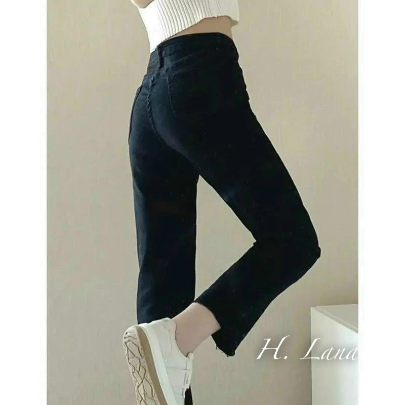 MÃ 903- QUẦN JEAN ĐEN ỐNG SUÔNG CẠP CAO | BigBuy360 - bigbuy360.vn