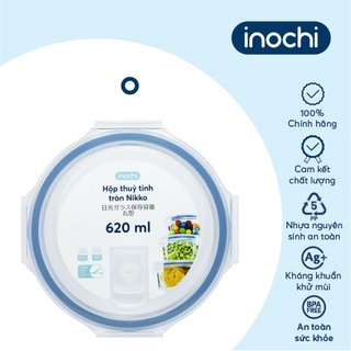Hộp thủy tinh tròn Nikko 400ml-620ml-950ml Chính Hãng Inochi