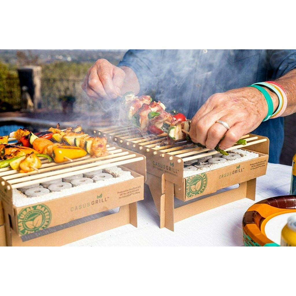 Bếp nướng ghép giấy CasusGrill, nhập khẩu từ Mỹ, nướng đồ dùng 1 lần, đóng gói sạch sẽ