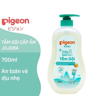 Sữa tắm gội Pigeon Baby Wash 2in1 700ml mẫu mới hàng công ty