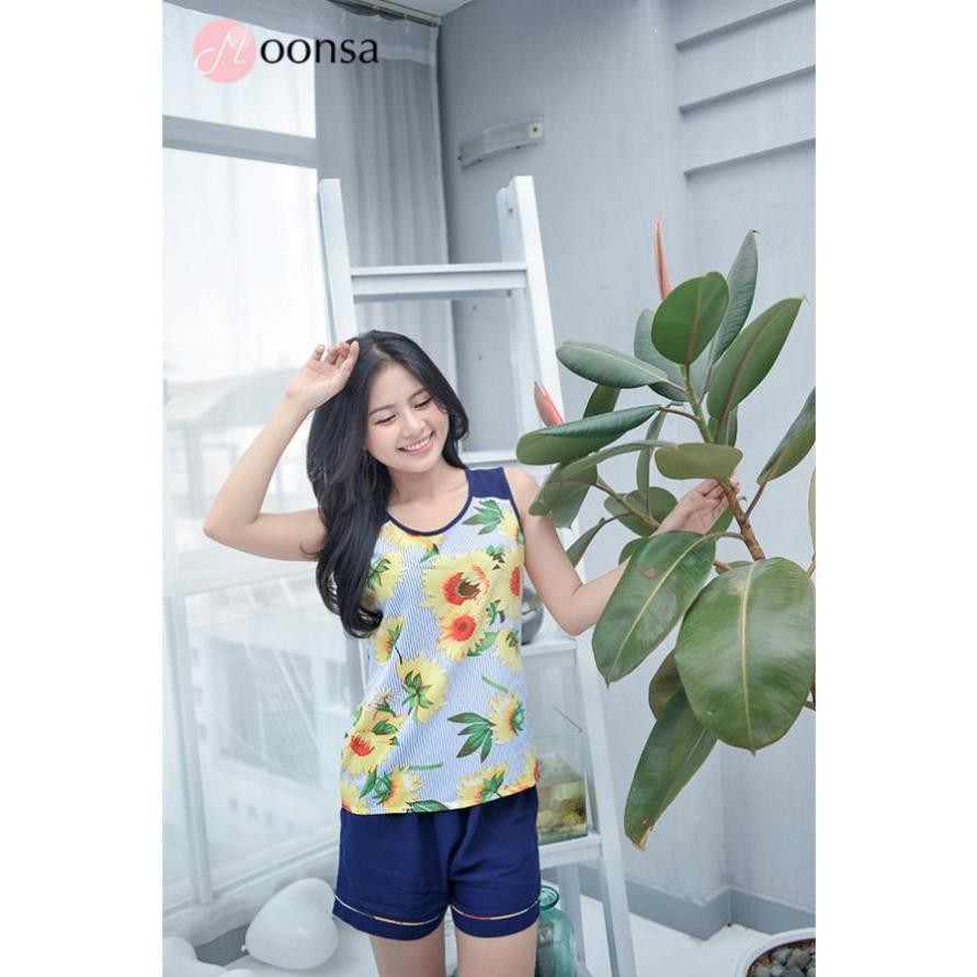 [Mã WARN30 hoàn 15% xu đơn 150k] Bộ đồ ngủ nữ mặc nhà Hướng Dương Kiêu Sa