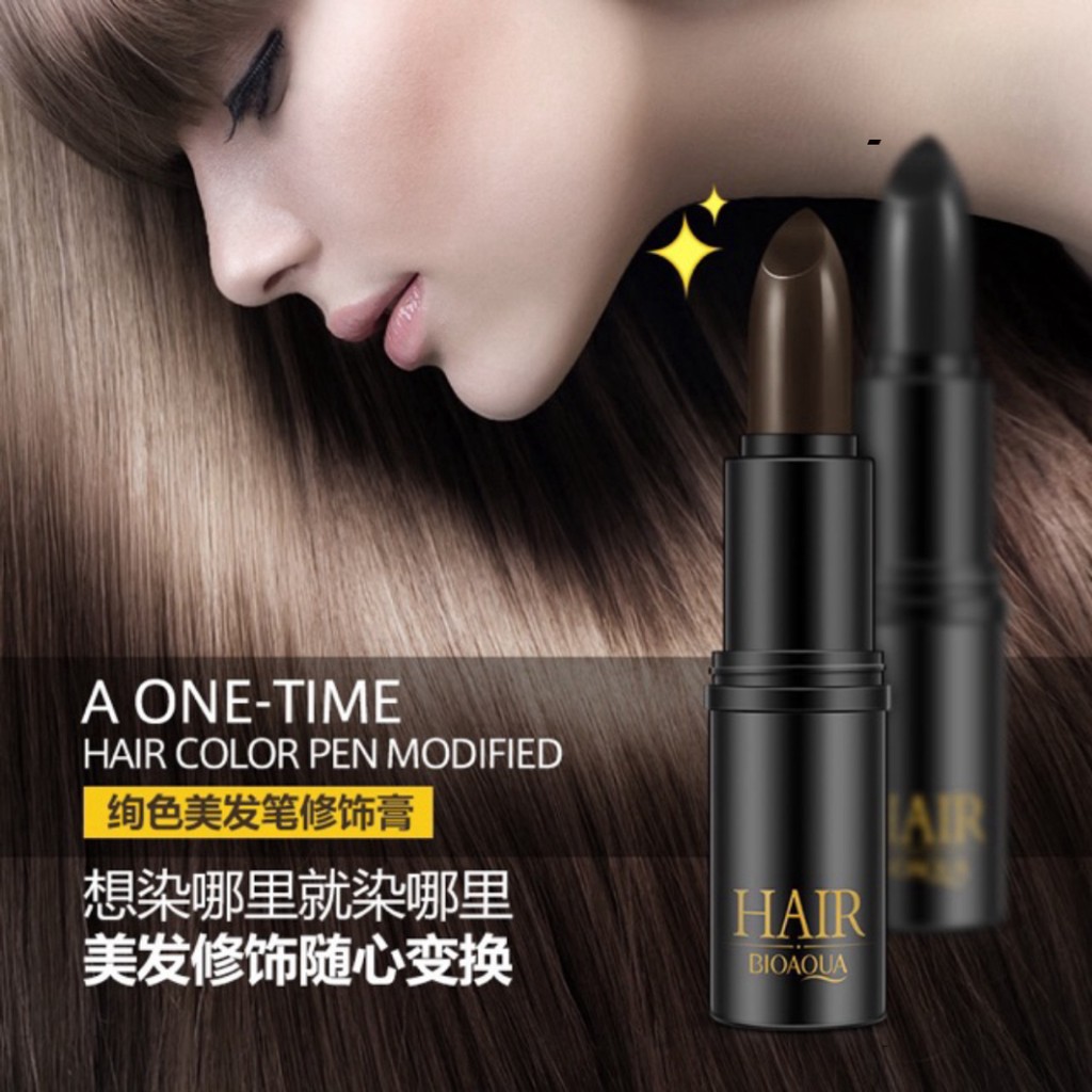 Son Nhuộm Phủ Che Tóc Bạc Thành Đen Bền Màu BIOAQUA Hair Stick,Che Chân Tóc Bạc Tạm Thời Thỏi Sáp