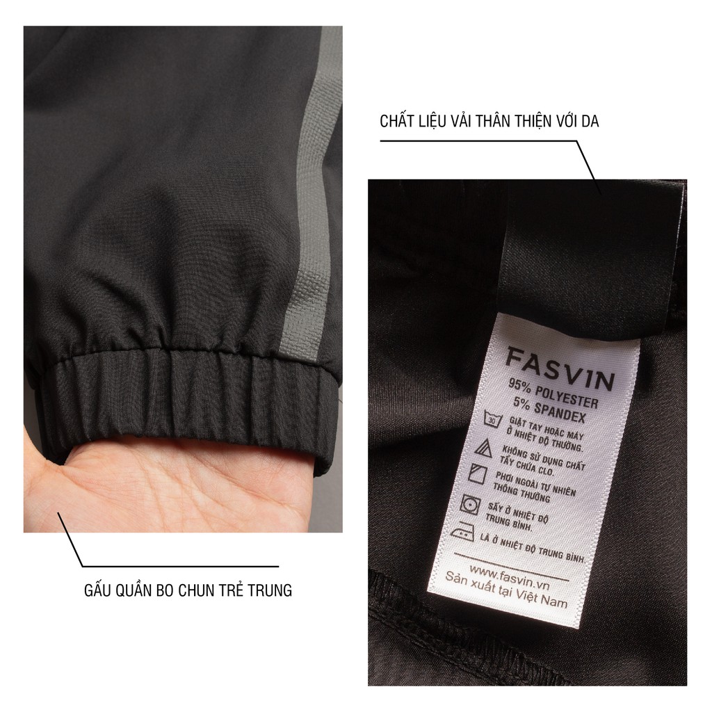 Quần thể thao nam Fasvin DC20424.HN gấu bo vải gió chun 01 lớp thể thao cao cấp. | BigBuy360 - bigbuy360.vn