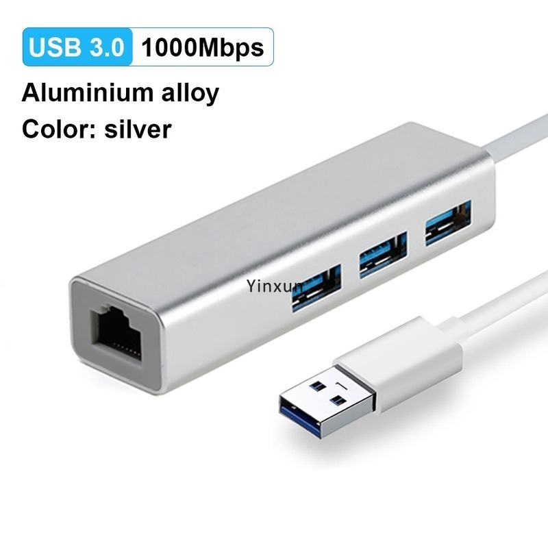 Bộ Chuyển Đổi Mạng Ethernet Usb 3.0 2.0 Sang Rj45 Hub 100 / 1000m Cho Macbook Windows | BigBuy360 - bigbuy360.vn