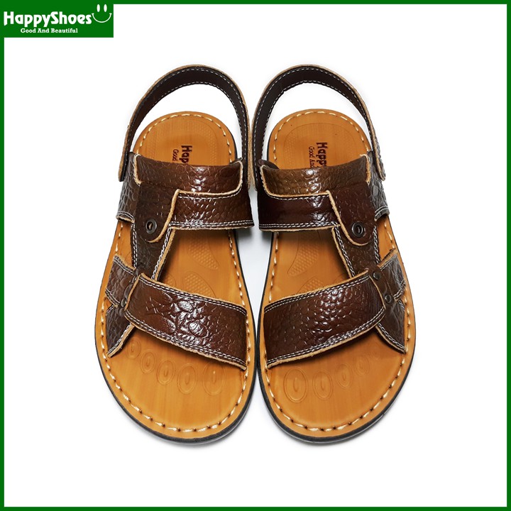 Giày Sandal Nam Da Bò Vân Cá Sấu HappyShoes - HP02