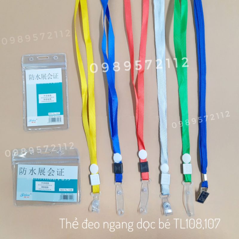 50 bộ thẻ đeo nhân viên,học sinh,mặt miết ngang,dọc TL108,107.