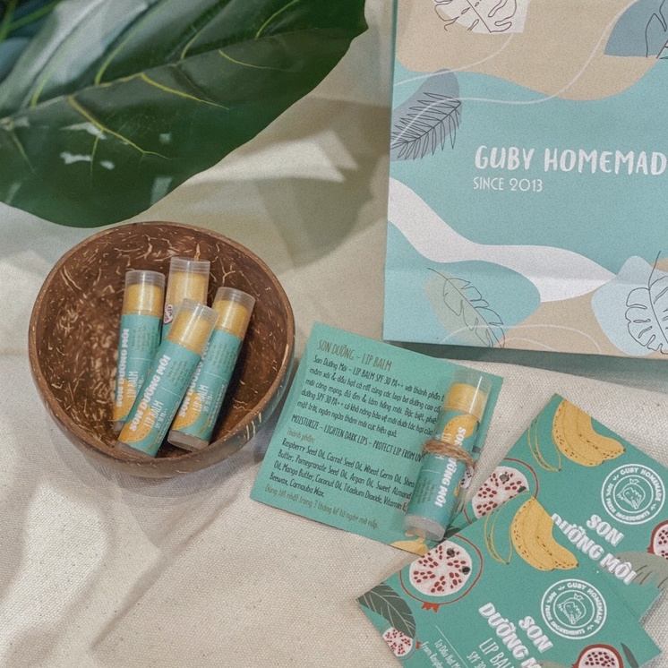 Son Dưỡng Môi Chống Nắng LIP BALM SPF30++ Bảo Vệ Môi & Cấp Ẩm Chuyên Sâu - handmade By Guby Homemade