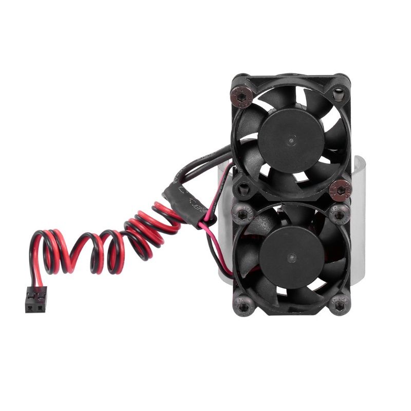 DK 4 Colors Motor Heatsink with Twin Cooling Fan for RC Car 540 550 Spare Parts