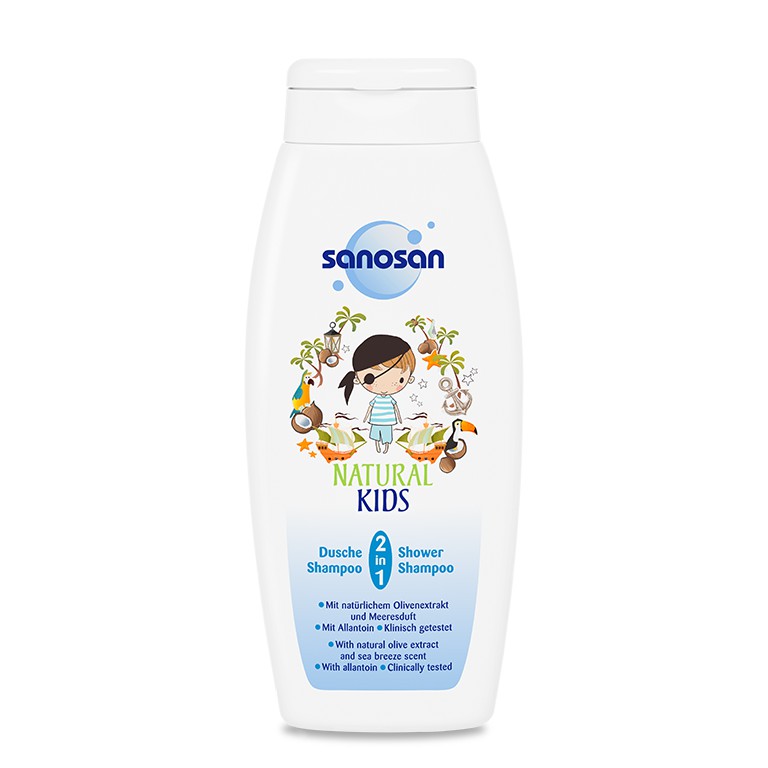 Sữa tắm gội Olive dưỡng ẩm hương dừa Sanosan 250ml