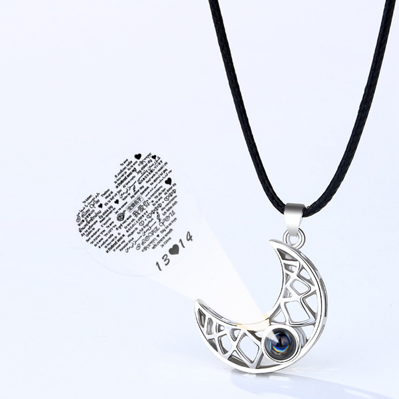 Set 2 Dây Chuyền 100 Ngôn Ngữ Hình Mặt Trăng Và Mặt Trời Cho Cặp Đôi