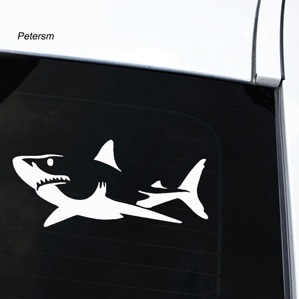 Miếng Dán Phản Quang Tự Dính Hình Cá Mập Trang Trí Xe Hơi Xe Máy