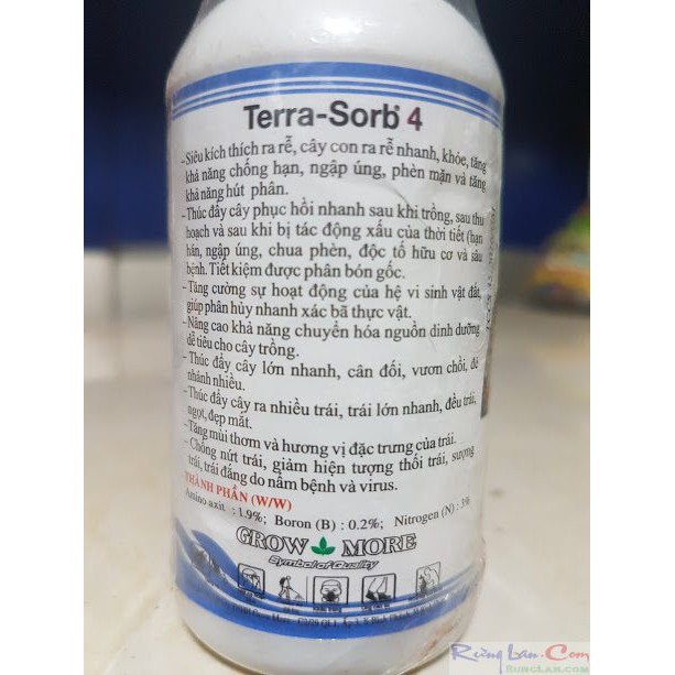 Phân bón siêu kích rể terra-sorb 4 xuất sứ tây ban nha. (chai=100ml)