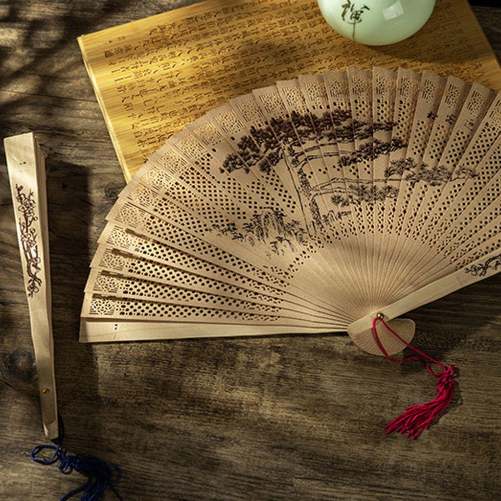 Quạt Cầm Tay In Họa Tiết Vintage Chất Lượng Cao Trang Trí Nhà Cửa / Tiệc Cưới