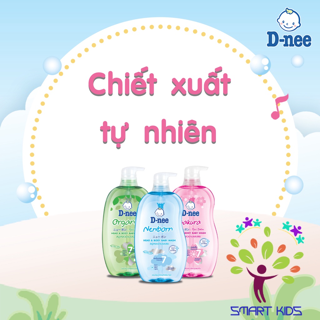 Sữa tắm gội toàn thân Dnee thơm mát cho bé chai 200/380/800ml hàng chính hãng công ty Đại Thịnh