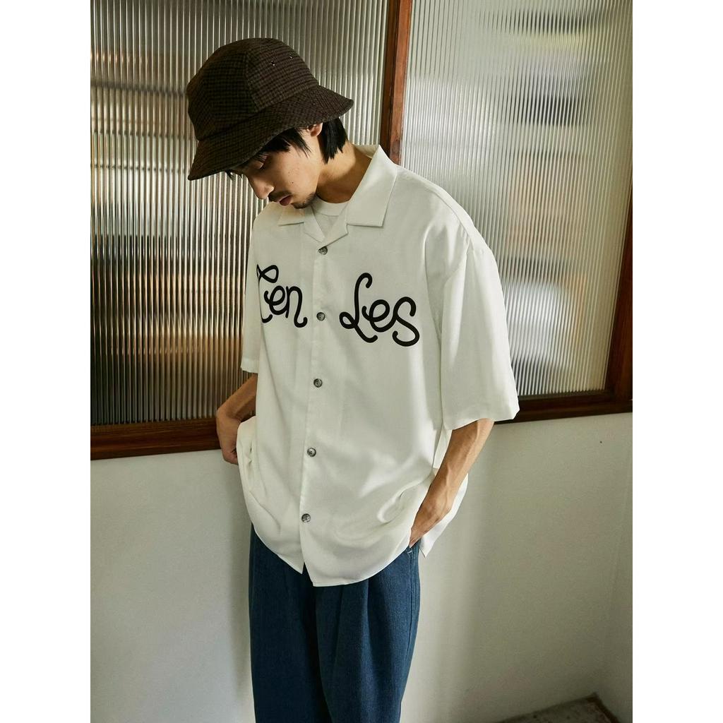 Áo Sơ Mi Tay Ngắn In Họa Tiết vintage Thời Trang Cao Cấp Cho Nam