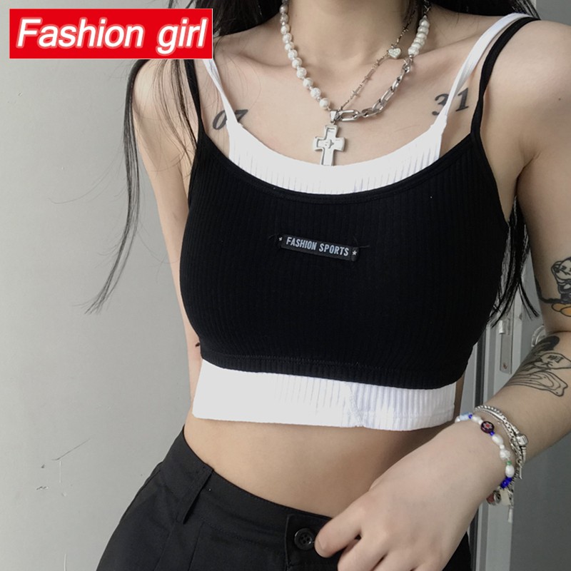 Áo Tank Top Không Tay Thiết Kế Giả Nhiều Lớp Cá Tính