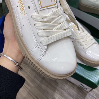 puma đế nâu da bóng