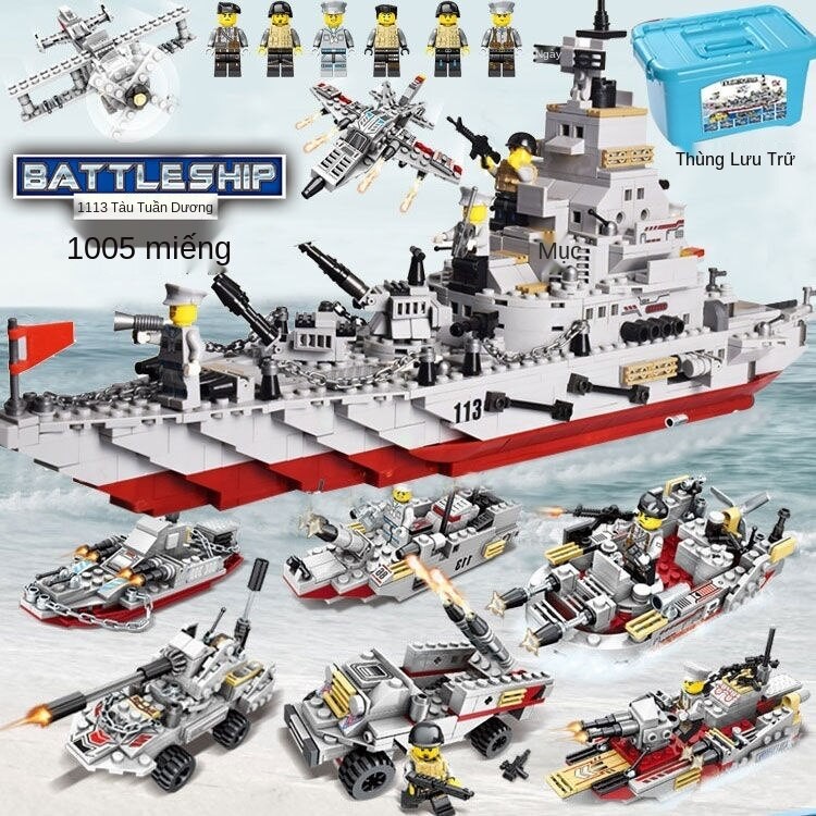 Đồ Chơi Lego Lắp Ráp Cảnh Sát  Tàu Sân Bay hải  Quân  cho bé 8 tuổi Học Sinh Tiểu Học, giúp bé phát triển trí thông minh