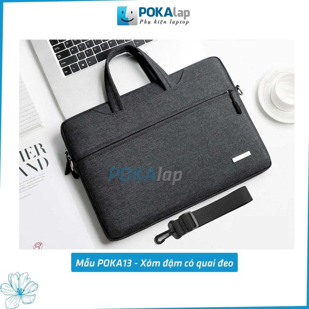 Túi chống sốc laptop POKA13 chất liệu vải oxford cao cấp chống thấm nước 13,14,15.6 inch unisex - POKALAP