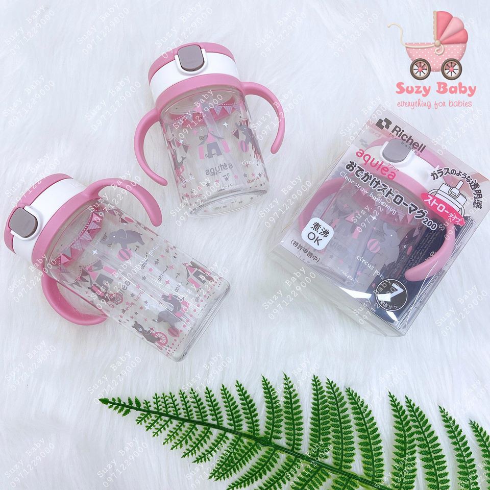 Cốc ống hút Richell Nhật Bản