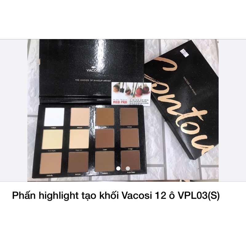 Phấn  tạo khối 12 ô vacosi -12hs highlight &amp; shading