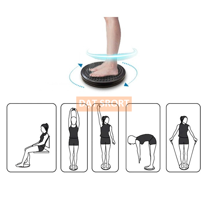 Đĩa Xoay Eo Giảm Mỡ Bụng Xoay 360 Độ Tập Cơ Bụng Eo Thon Giảm Cân Giảm Mỡ Tại Nhà Phòng Gym Hạt Massage Bàn Chân Cực Tốt