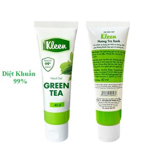 Rửa Tay Khô Dạng Gel Diệt Khuẩn 99% Kleen - Trà Xanh 40ml