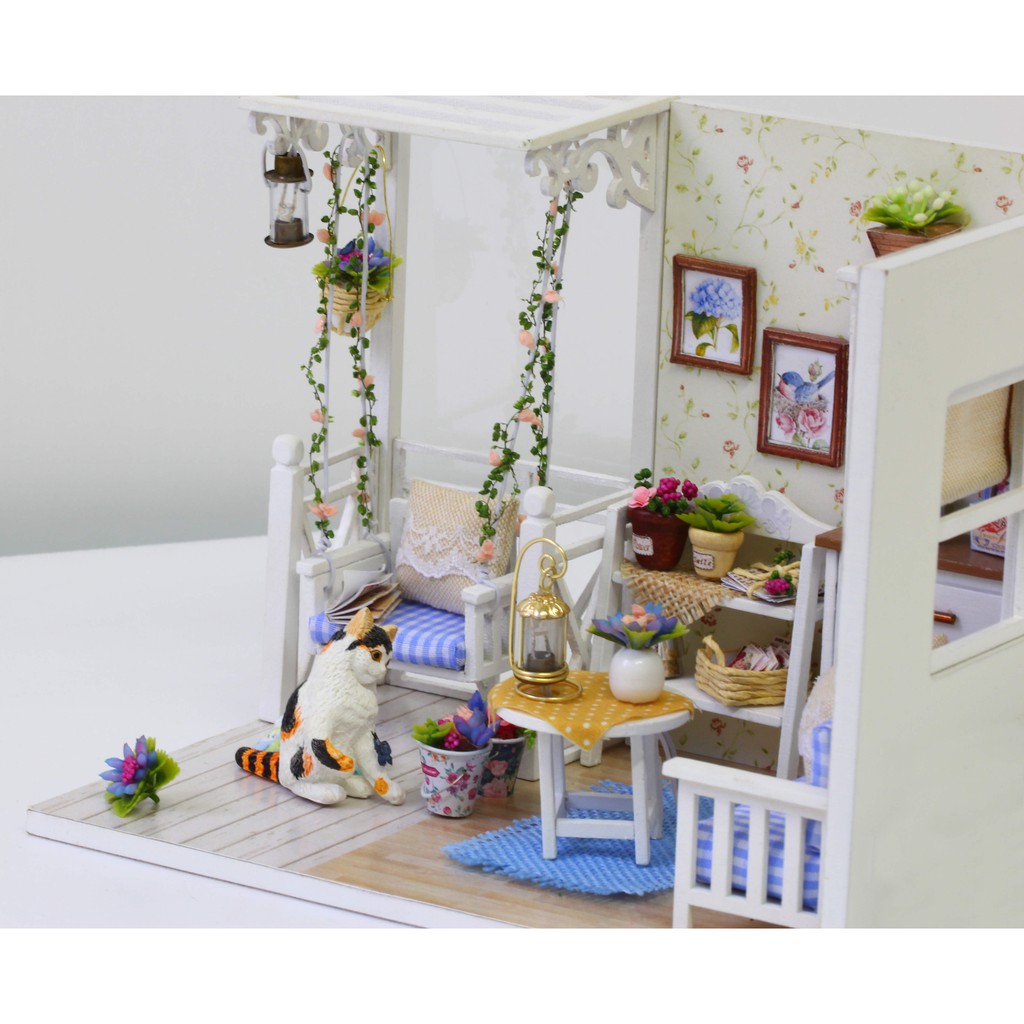 Nhà Búp Bê DIY - Cute Room H013 ( Tặng Mica + Keo)