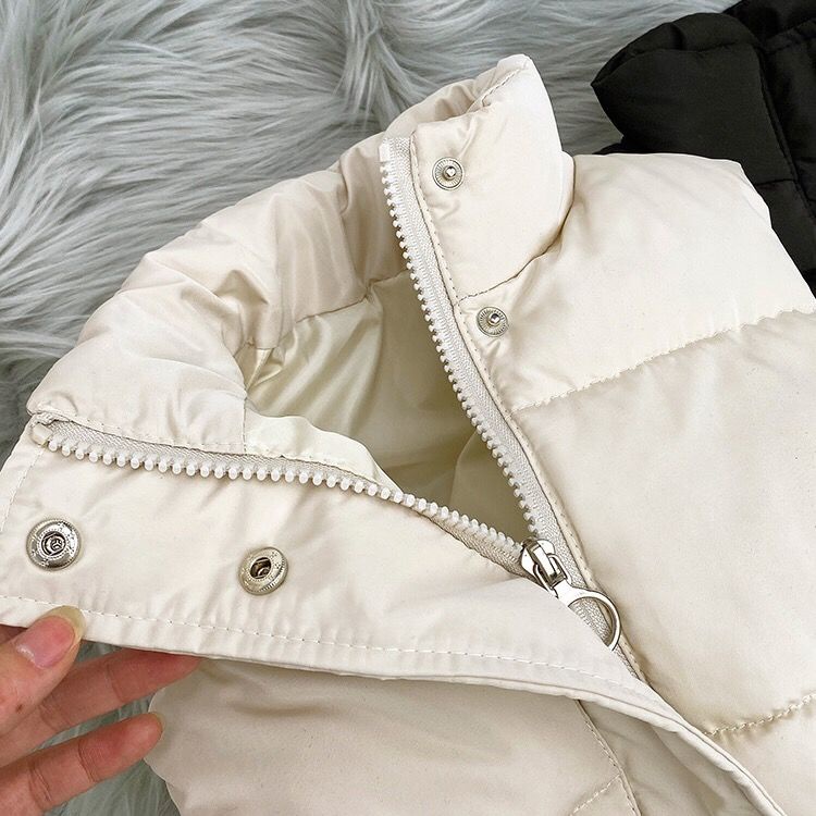 Áo Khoác Phao Cotton Dày Không Tay Dáng Rộng Có Khóa Kéo Phong Cách Mới Thời Trang Xuân Thu 2022 Dành Cho Nữ / Bé Trai