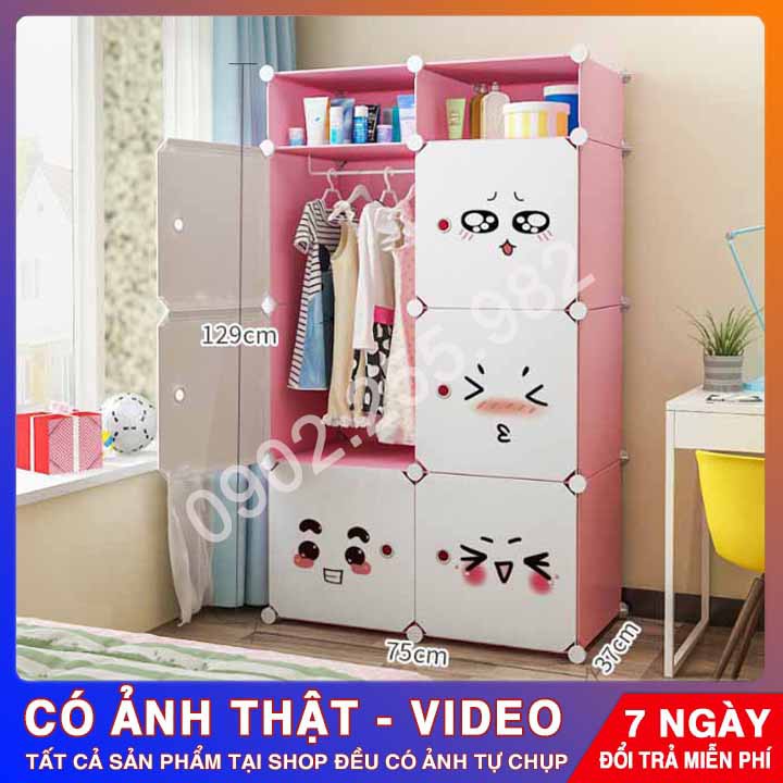 [RẺ NHẤT SHOPEE] TỦ ĐỂ QUẦN ÁO BÊN TRÊN KẾT HỢP TỦ GIẦY BÊN DƯỚI CỬA HỌA TIẾT KẾT HỢP CỬA TRẮNG TRONG MẪU 6 Ô LỚN