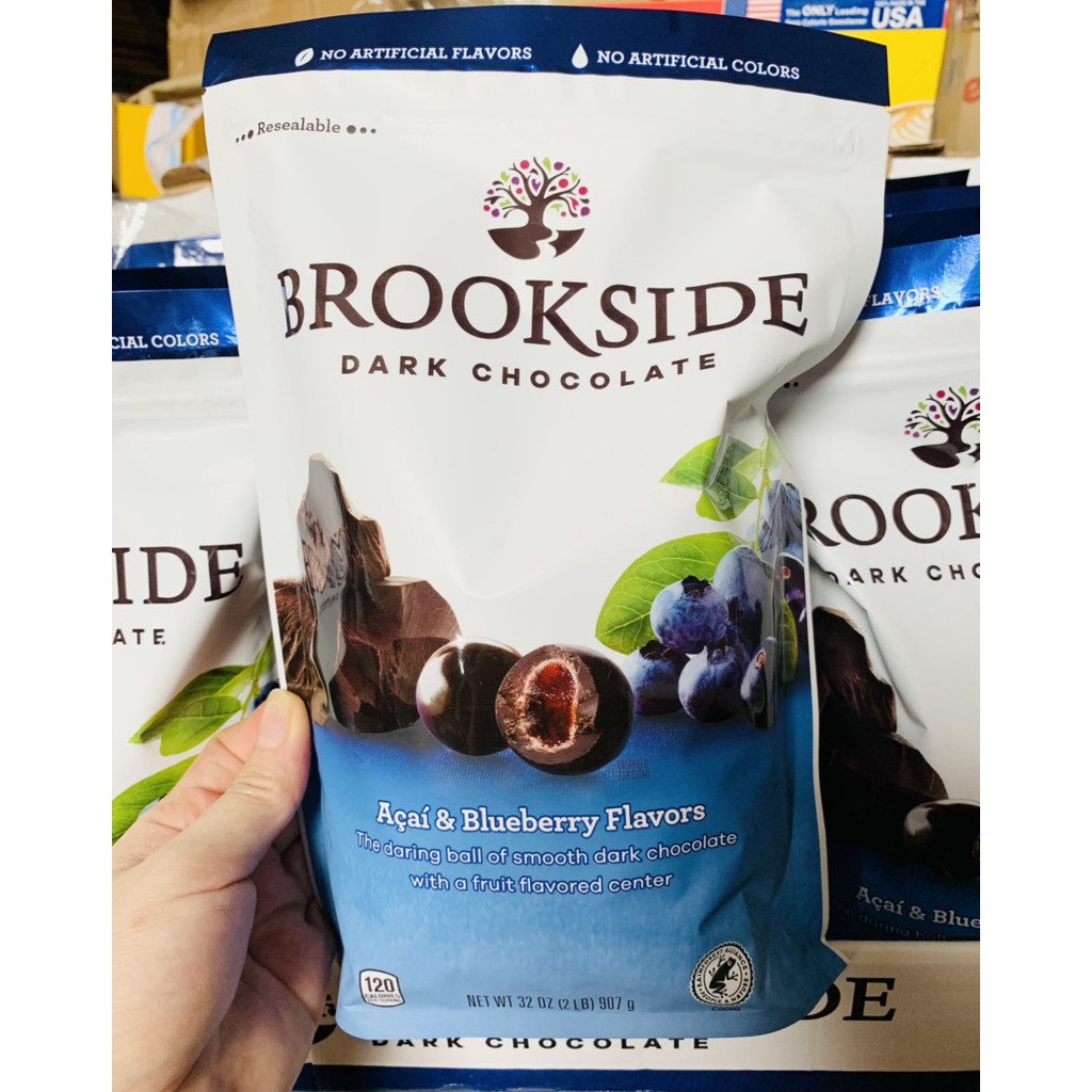 DATE 2026 - SÔ CÔ LA ĐẮNG NHÂN VIỆT QUỐC BROOKSIDE DARK CHOCOLATE 907G - USA