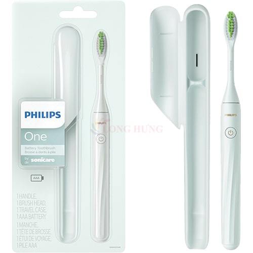 Bàn chải điện dùng pin Philips One Sonicare Battery Toothbrush HY1100 - Hàng nhập khẩu